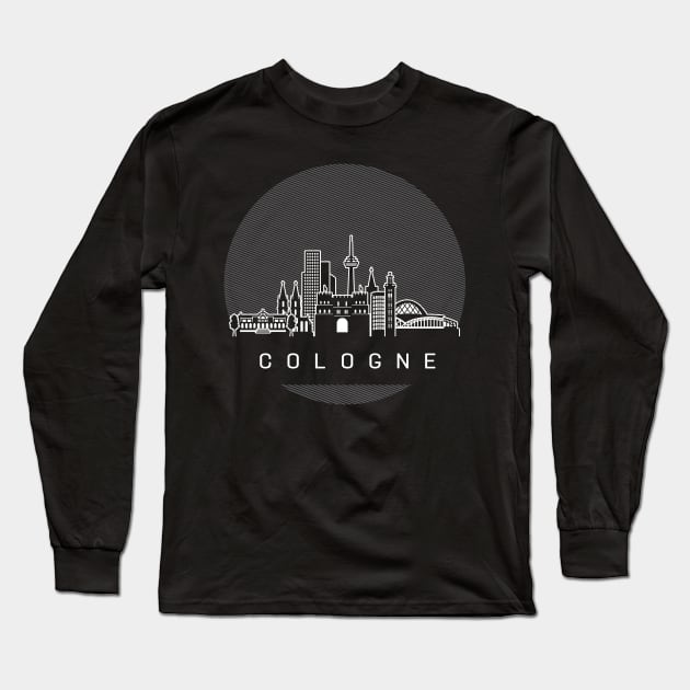 Cologne Germany Skyline Long Sleeve T-Shirt by travel2xplanet